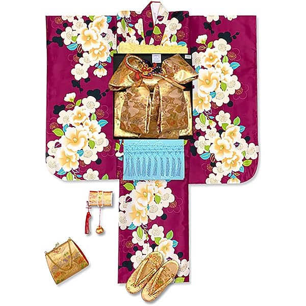 Amazon | [Muromachi-st.] 七五三 着物 7歳 女の子 四つ身 子供